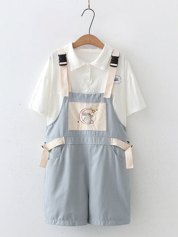 Moon Rabbit Print Shorts