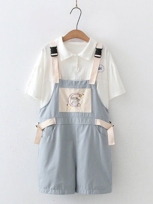 Moon Rabbit Print Shorts