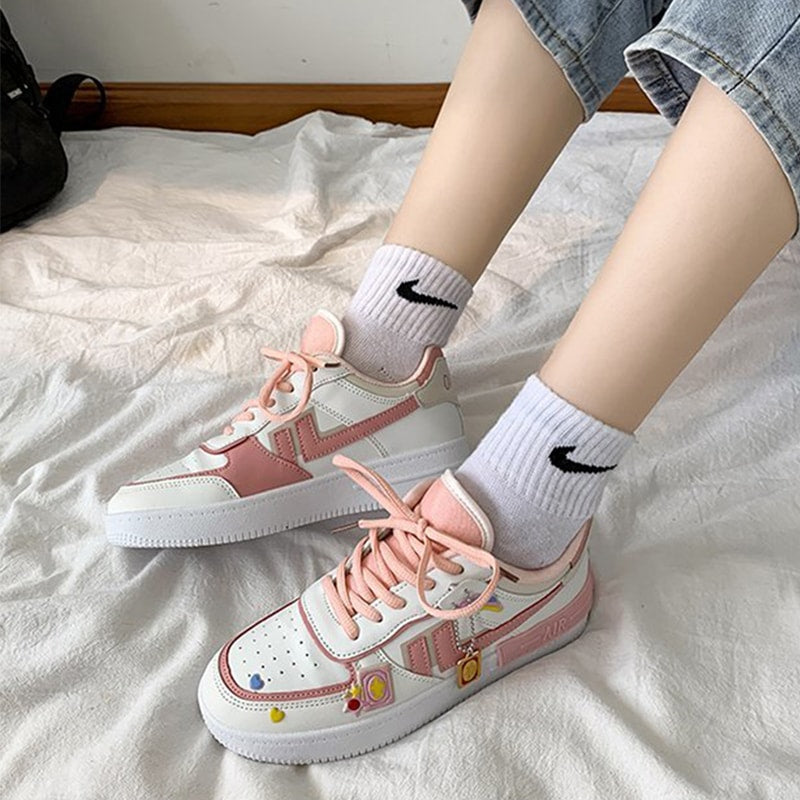 Kawaii Pastel Aesthetic Platform Trainers