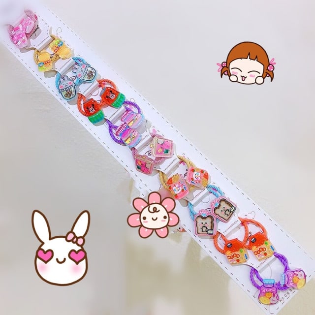 Kawaii Drink Bottle Hair Clips 10Pcs.