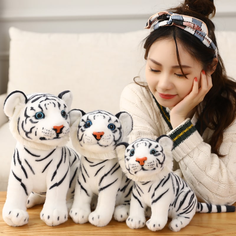 Kawaii White Tiger Plush Toy