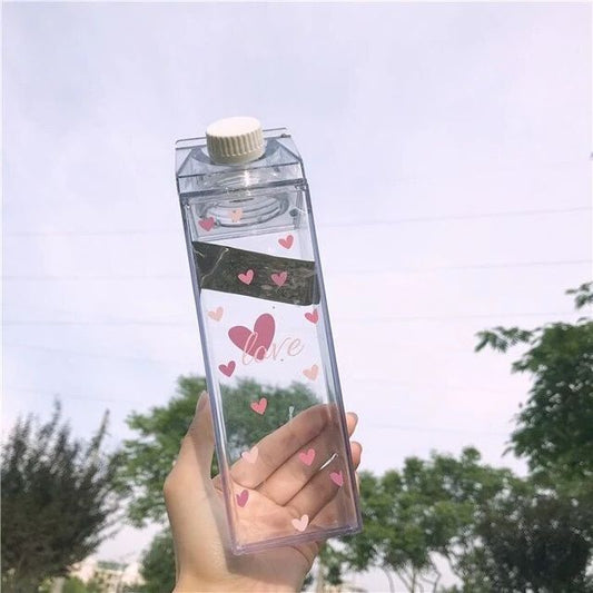 Kawaii Hearts and Strawberry Water Bottle