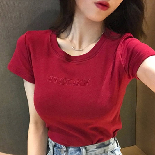 Kawaii Ulzzang Embroidered T-shirts