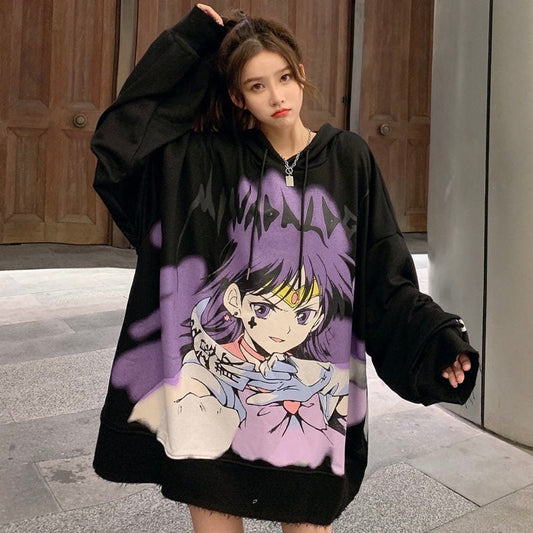 Harajuku Hip Hop Sailored Moon 90s Hoodie