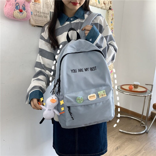 Kawaii Letter Embroidery Backpack