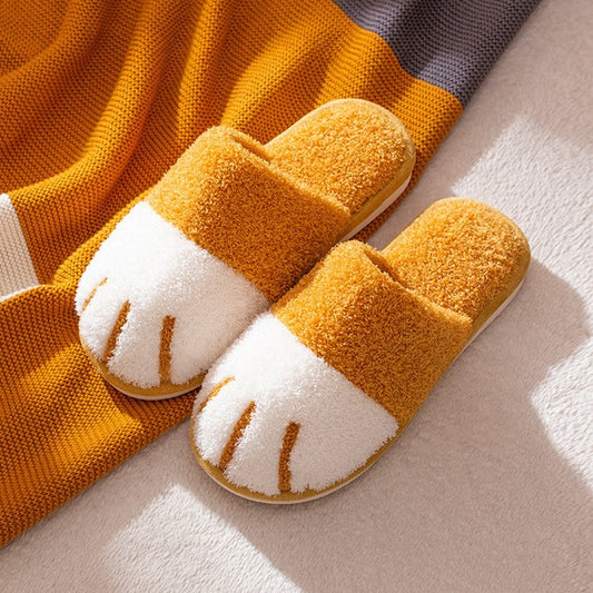 Kawaii Cat Paw Warm Fur Slippers