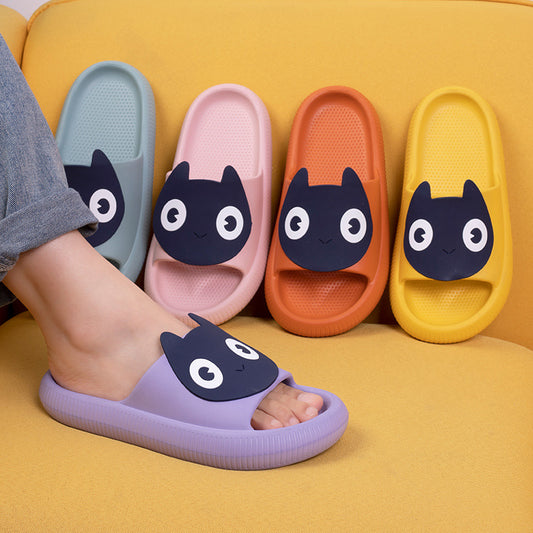 Cute Back Cat Fact Slippers