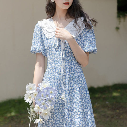 Summer Sweet Puff Sleeve Fairy Dress