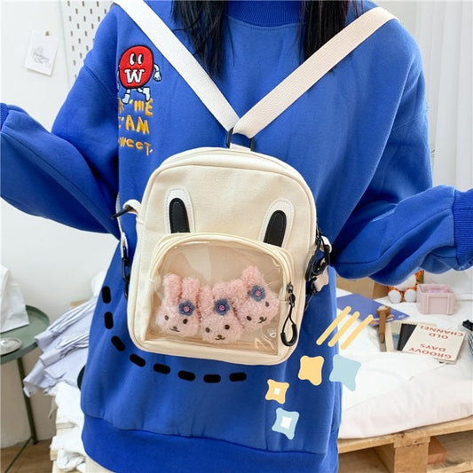 Kawaii Mini Transparent Backpack