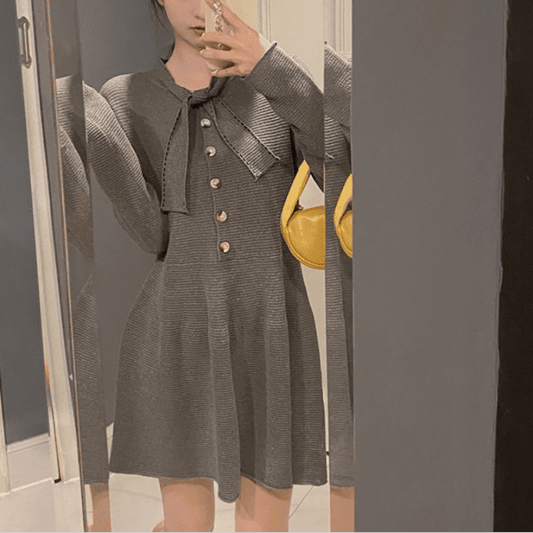 Korean Sweet Fairy Knit Mini Dress