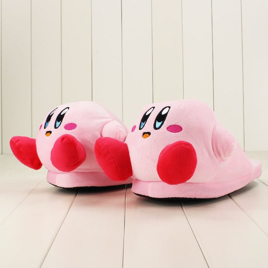 Kawaii Pink Kirby Plush Slippers 32cm