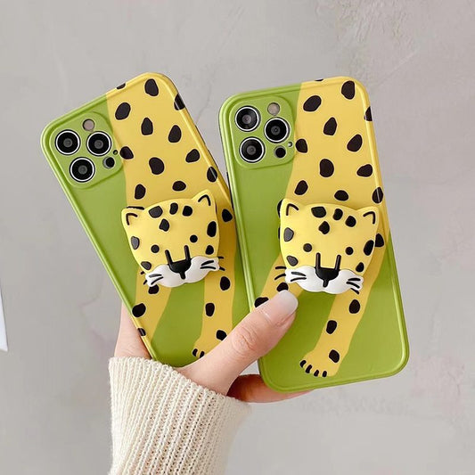 Cute 3D Leopard iPhone Case