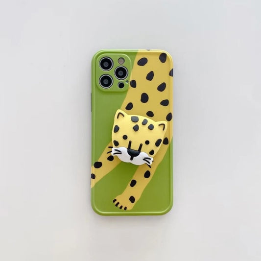 Cute 3D Leopard iPhone Case