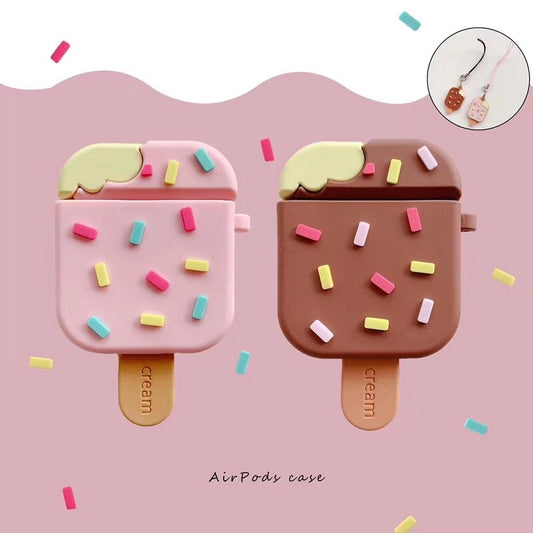 Kawaii Colorful Ice Cream Airpods Case