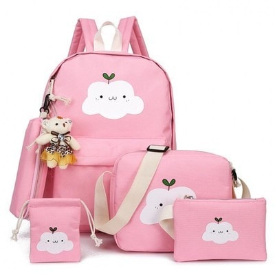 Kawaii Cloud Backpack Set