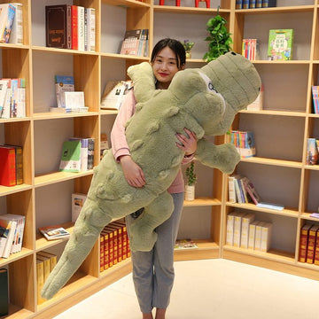 Oversized Crocodile Plush Pillow