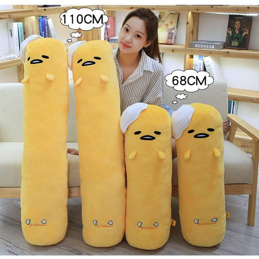 Cute long Gudetama Lazy Egg Stuffed Pillow Plushie