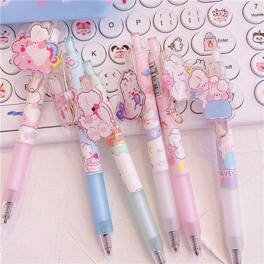 Cute Cartoon Rabbit Gel Pen 6pcs/Set