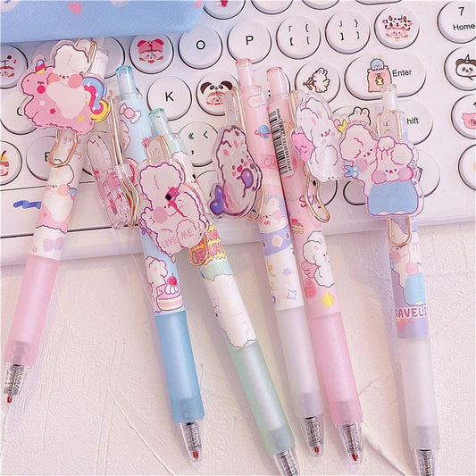 Cute Cartoon Rabbit Gel Pen 6pcs/Set