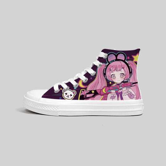 Kawaii High Top Graffiti Canvas Shoes