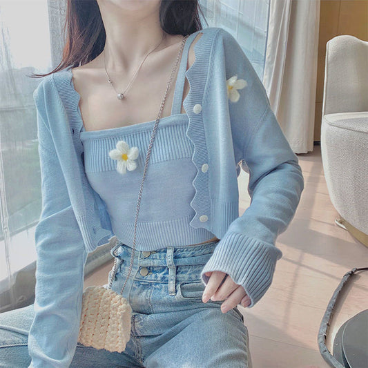 Kawaii Aesthetic Cardigan Set