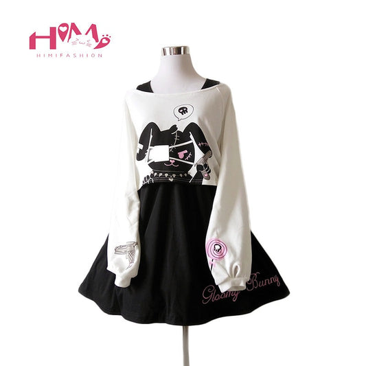 Yami Bunny 2Pcs Sweater Skirt Dress