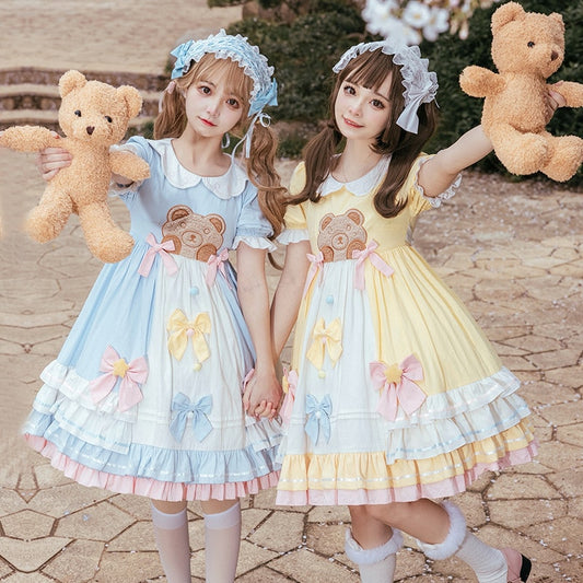 Sweet Bobo Bear Short Sleeves Lolita Dress
