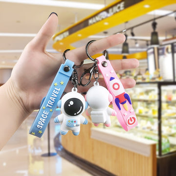 Cute Cartoon Astronauts Keychain