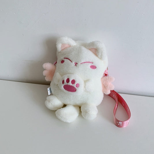 Kawaii Cartoon Cat Plush Shoulder Bag