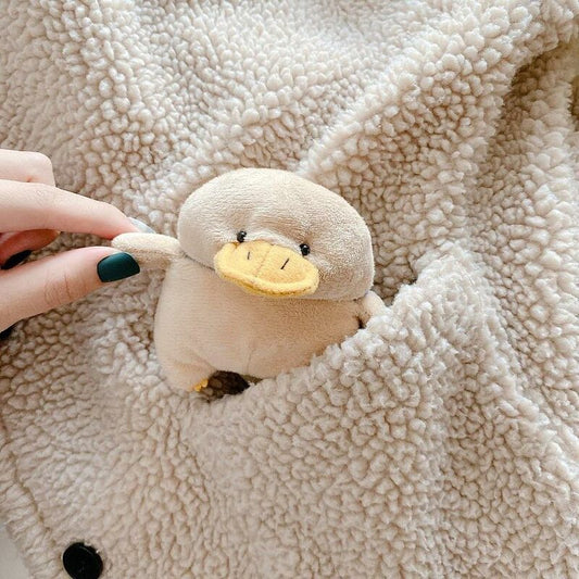 Cute Cartoon Plush Duck AirPods Case