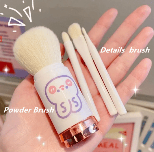 4 In 1 Travel Makeup Brush Set