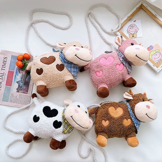 Kawaii Cow Plush Shoulder Bag