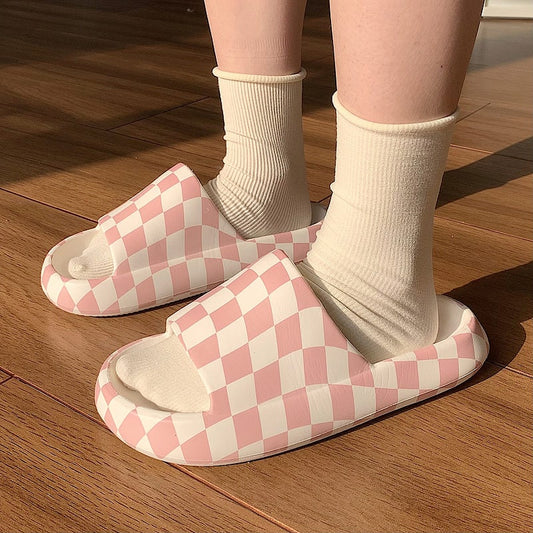 Cute Checkerboard Lattice Sandals