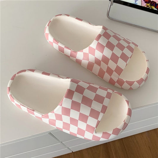 Cute Checkerboard Lattice Sandals