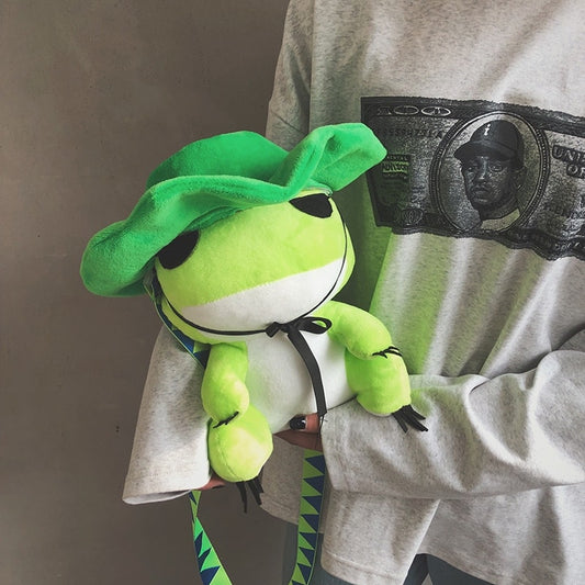 Cute Frog Plush Shoulder Bag