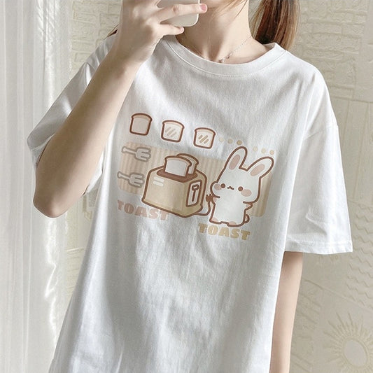 Kawaii Cute Bunny Graphic T-Shirt