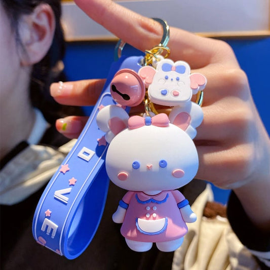 Cute Rabbit Pvc Keychain