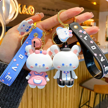 Cute Rabbit Pvc Keychain