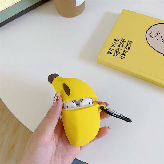 Cute 3D Banana Silicone AirPods Case