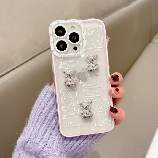 Kawaii 3D Bear iPhone Case