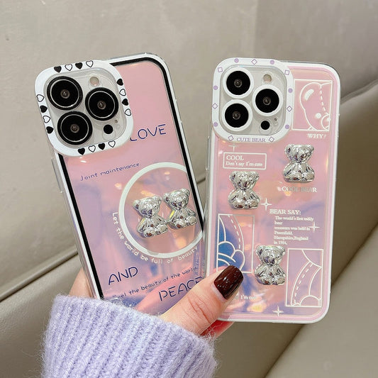 Kawaii 3D Bear iPhone Case