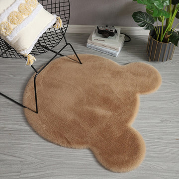 Cute Bear Head Super Soft Rug Mat