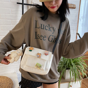 Cute Harajuku Canvas Small Shoulder Bag