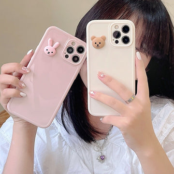 Simple Cute Cartoon Animal iPhone Case