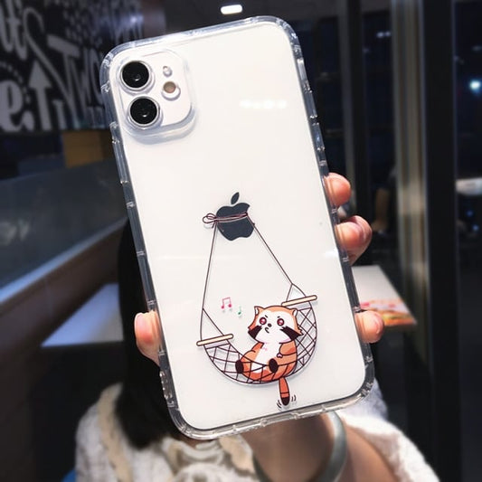 Cute Cartoon Cat Clear iPhone Case