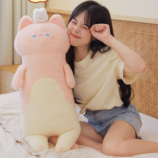 Cute Cartoon Long Cat Plush Pillow