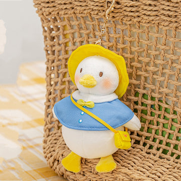 Cute Cartoon Navy Duck Plush Keychain