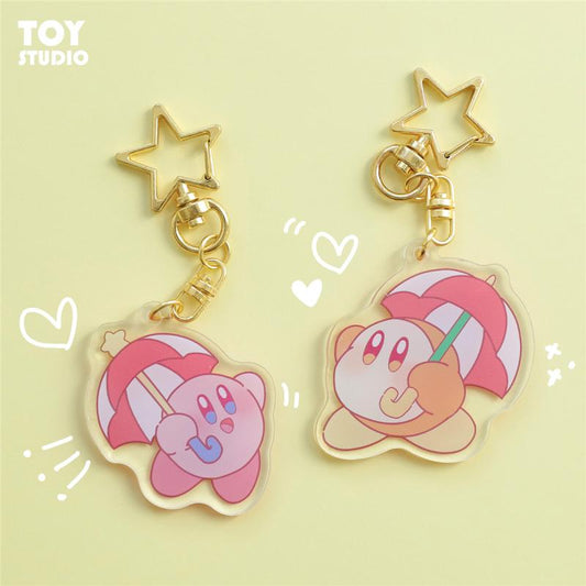 Cute Cartoon Star Kirby Keychain