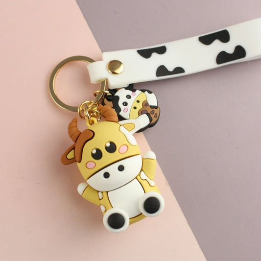 Cute Small Cow Keychain