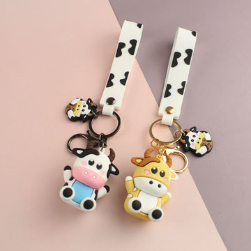 Cute Small Cow Keychain